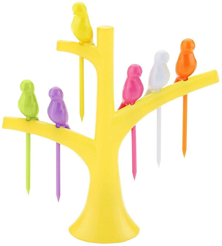 khandelwal crafts 001 Plastic Fruit Fork Set(Pack of 2)