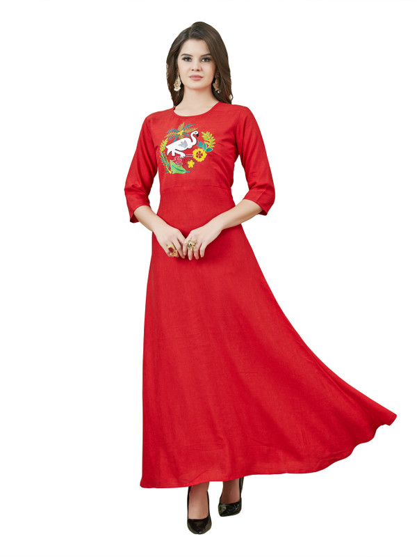 the3536 Flared/A-line Gown(Red)