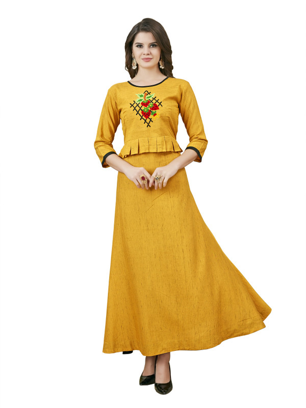 the3536 Flared/A-line Gown(Yellow)