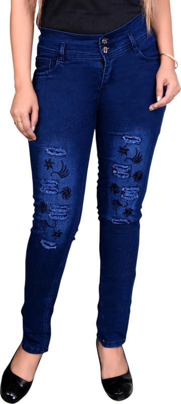 blue poison Slim Women Dark Blue Jeans