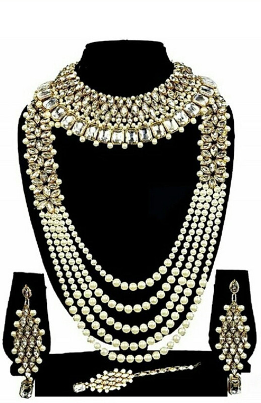 hariomcreations Alloy Jewel Set(White)