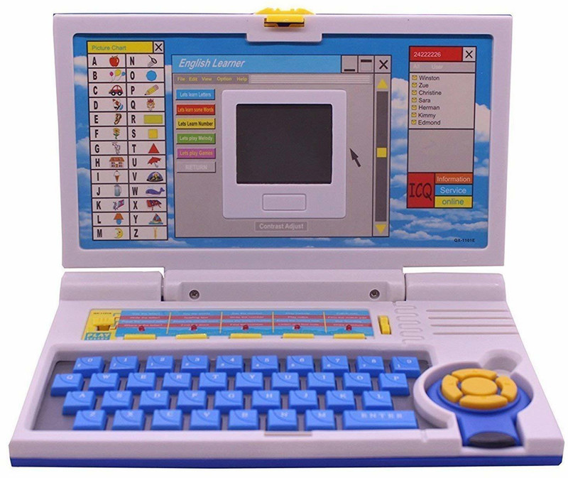 windsales Kid's English Learner Laptop/Educational Notebook(Multicolor)