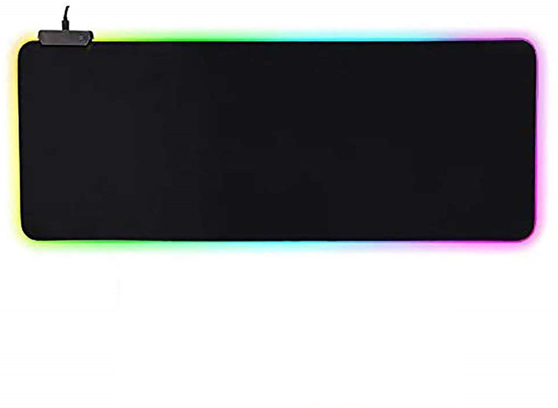 spincart Gaming Mouse Pad Large, Extended Long Big Glowing Mousepad Non-Slip Mousepad(Black)