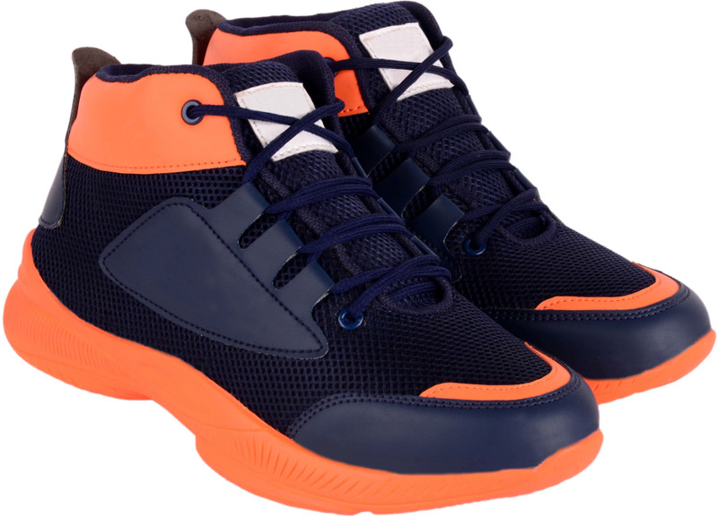 maxlour Sports Stylish Boots Shoes For Men and Boys Blue Orange Color Boots For Men(Blue)