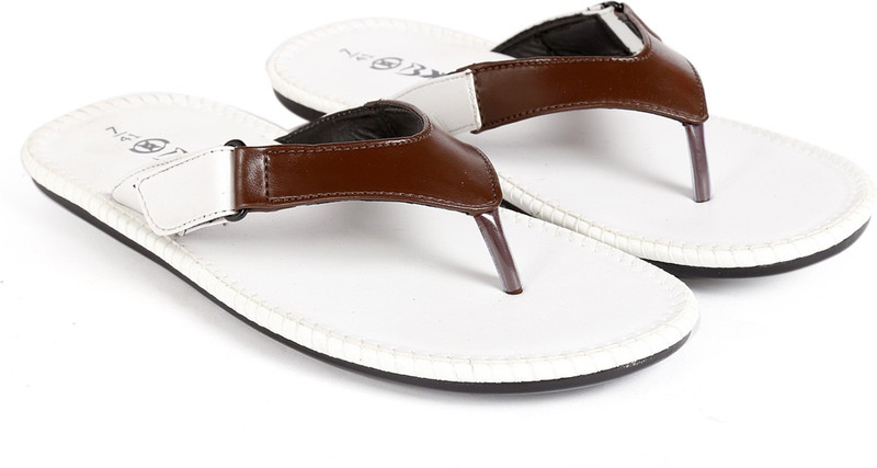 inlazer Men Synthetic Leather Chappal Slippers For Men(White)
