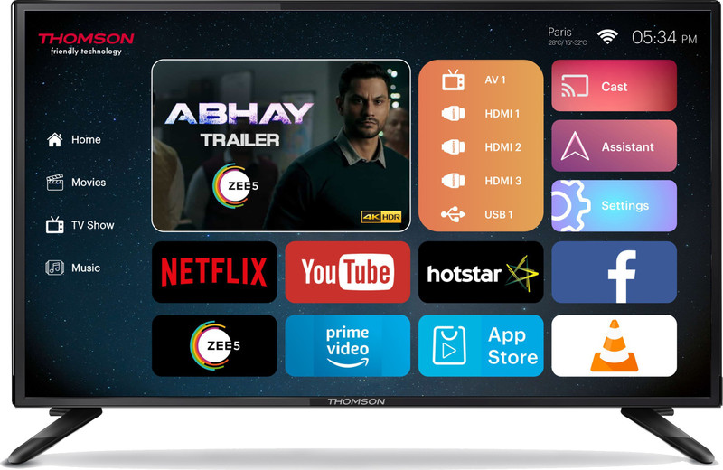 Thomson UD9 102cm (40 inch) Ultra HD (4K) LED Smart TV(40TH1000)