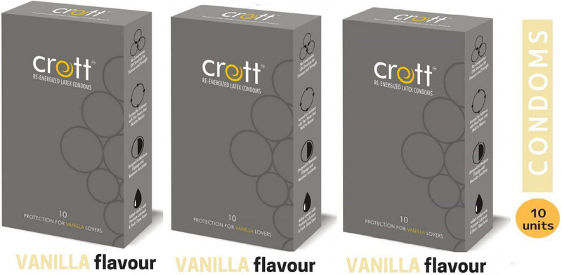 crott Combo set for men condom honeymoon surprise pack for Dotted Condom(Set of 3, 30S)