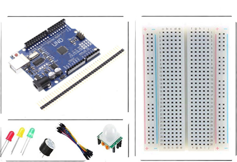 OLatus Arduino Uno R3 SMD With PIR HC-SR501 and Breadboard 400 Points Educational Electronic Hobby Kit