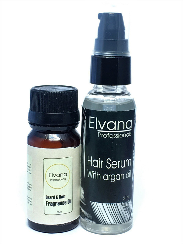 elvana Hair Serum With Argan Oil 50ml And Beard & Hair Fragrance Oil(50 ml)