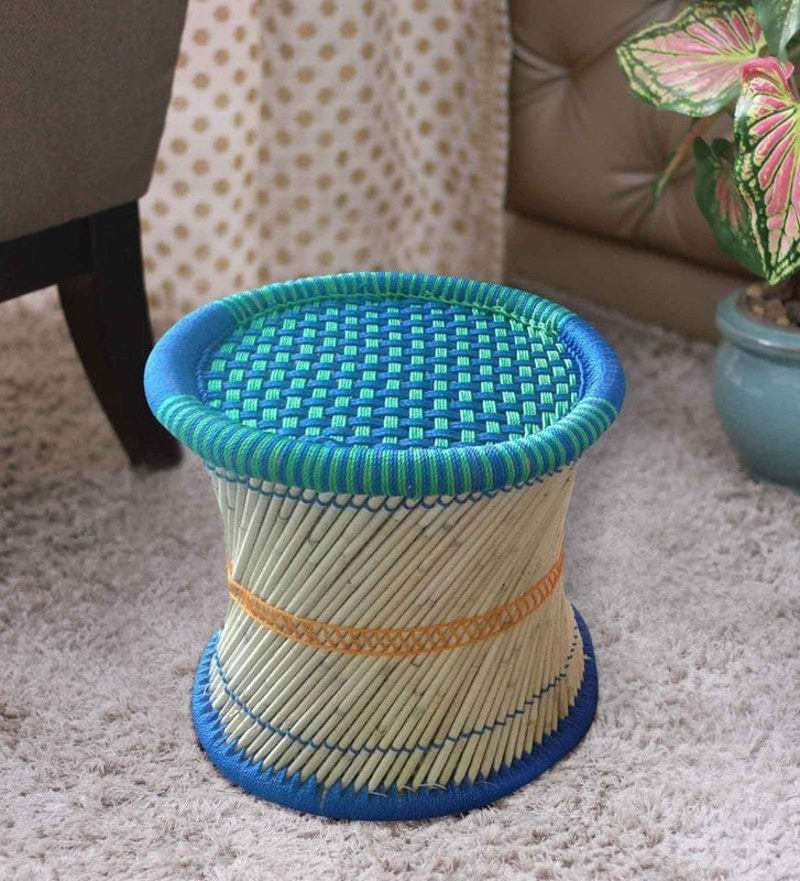 rajasthani handmade mudda Stool(Multicolor)