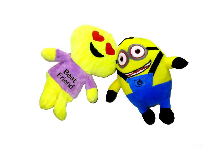 zrro Stuffed toy Minnion with Best Friend  - 30 cm(Multicolor)