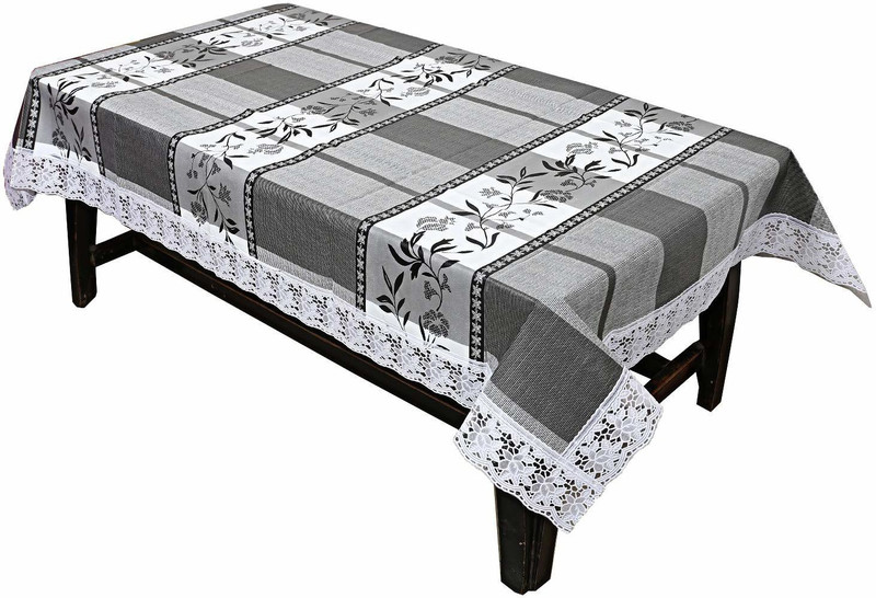 kothari furnitures Solid 4 Seater Table Cover(grey color, PVC)