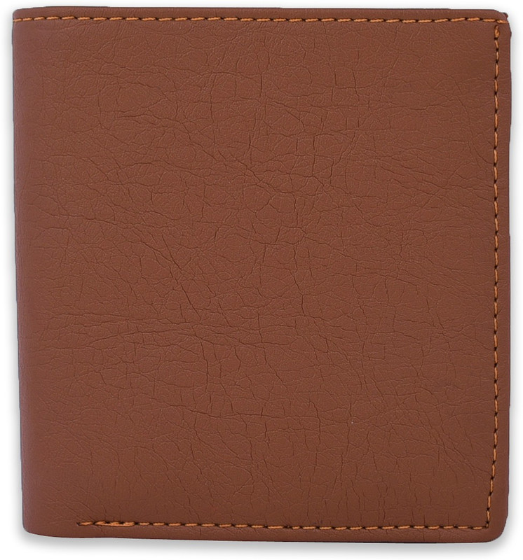 small candy Men Tan Artificial Leather Wallet(12 Card Slots)