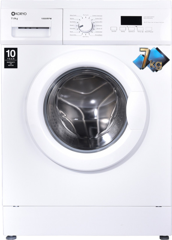 Koryo 7 kg Fully Automatic Front Load with In-built Heater White(KWM1272FL)