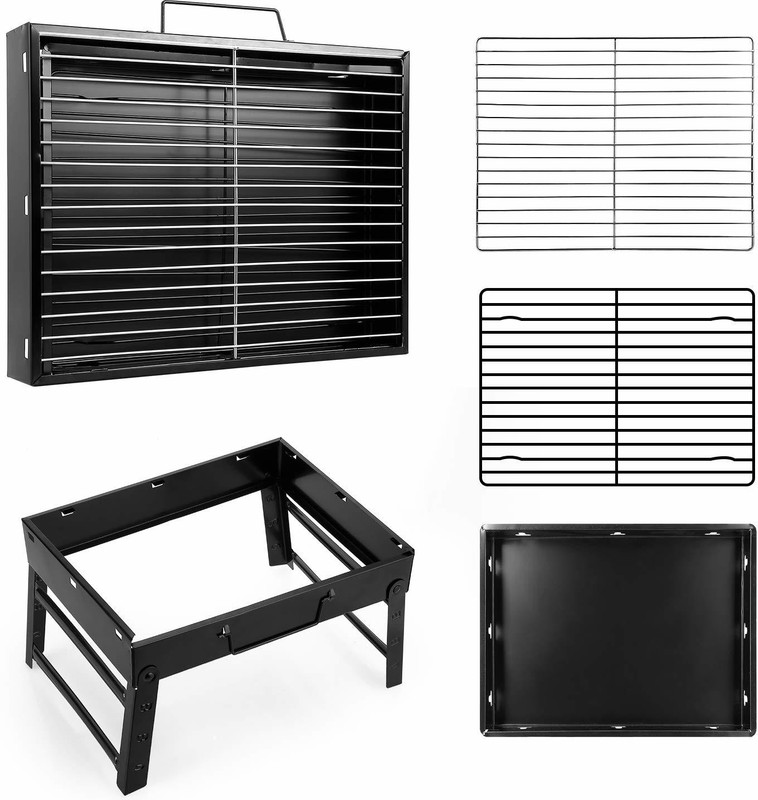 Iktu BarbecueCharcoalGrillFoldingPortableLightweightBBQTools Charcoal Grill
