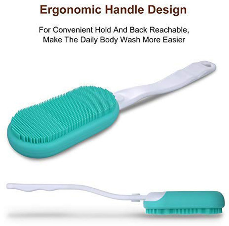 pinkparifashion Bath Shower Massage Brush Electric Silicone Shower
