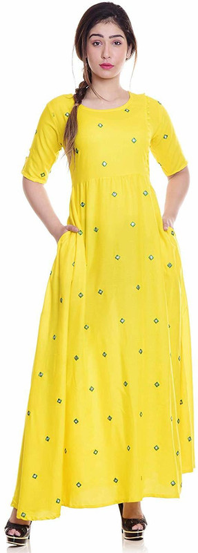 vpk Women Maxi Yellow Dress
