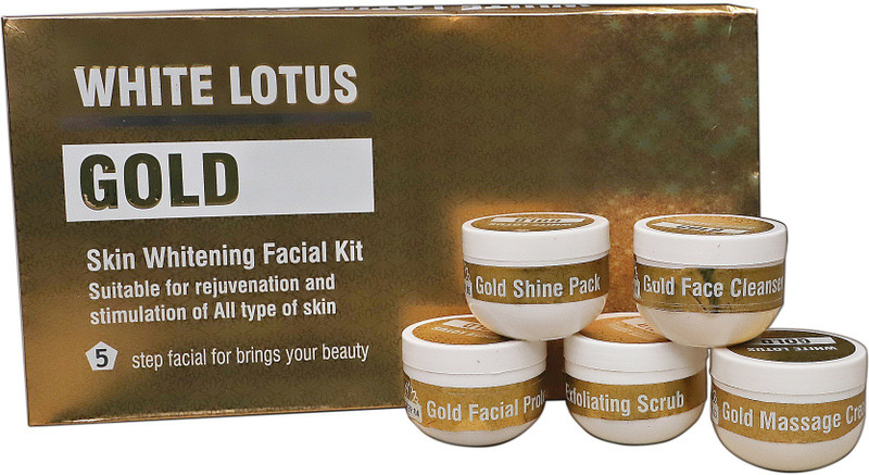 blu her White Lotus Gold Facial Kit 500Gm Pack Of 5 500 g