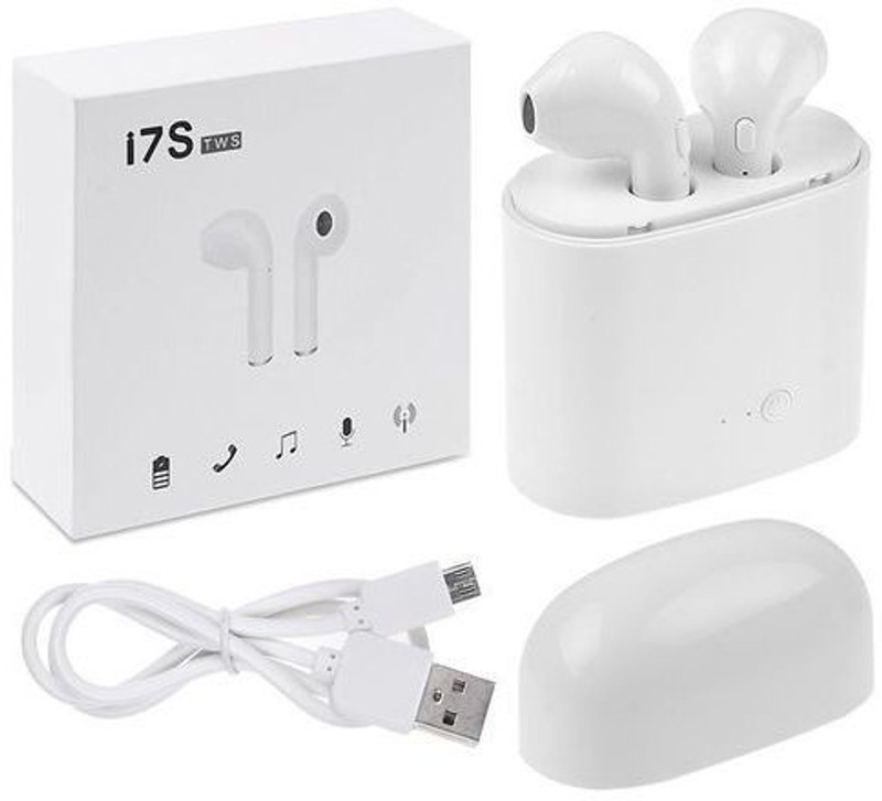 cloud search i7S Bluetooth Headset with Mic(White, In the Ear)