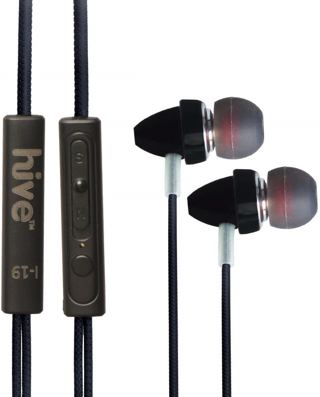 hive I-19A Wired Earphone in-Ear Earbuds Stereo Bass Headphone Wired Headset with Mic(Black, In the Ear)
