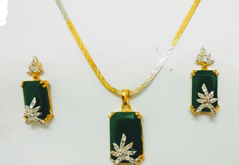 velvet touch collection Alloy Jewel Set(Green, Gold, Silver)