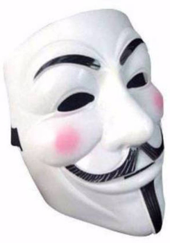 vacottadesign FACE MASK OR ANONYMOUS FACE MASK FOR PARTY Party Mask(White, Pack of 2)