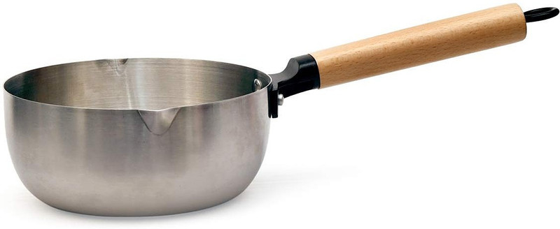 moradiya fresh Sheffield Classic Iron Tadka Pan with Wooden Handle Tadka Pan 15 cm diameter(Wooden)