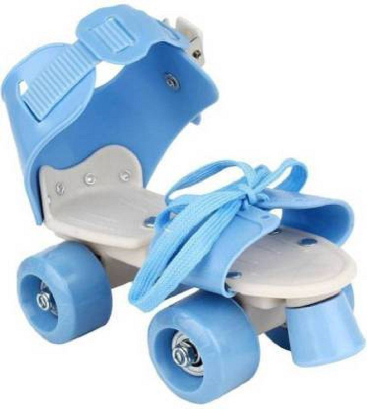 simpiyega creation Skates Shoes For Kids / Childrens - UNISEX In-line Skates Quad Roller Skates - Size 4-8 UK(Blue)