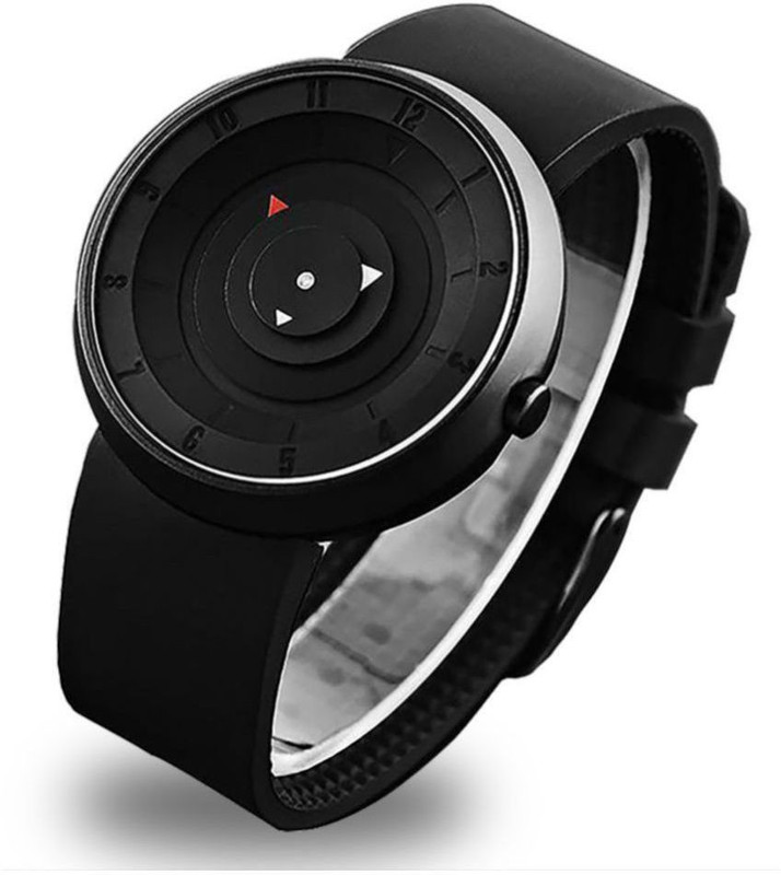 qikksecommerce Black Silicon Analog Men's Watch Black Smartwatch(Black Strap Medium)