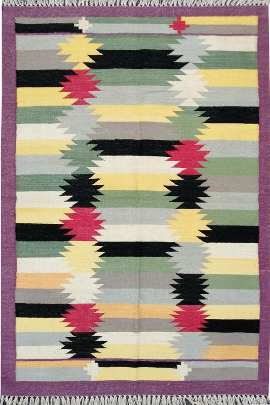 budhrajdurryudhyog Multicolor Cotton Dhurrie(92 cm  X 152 cm)