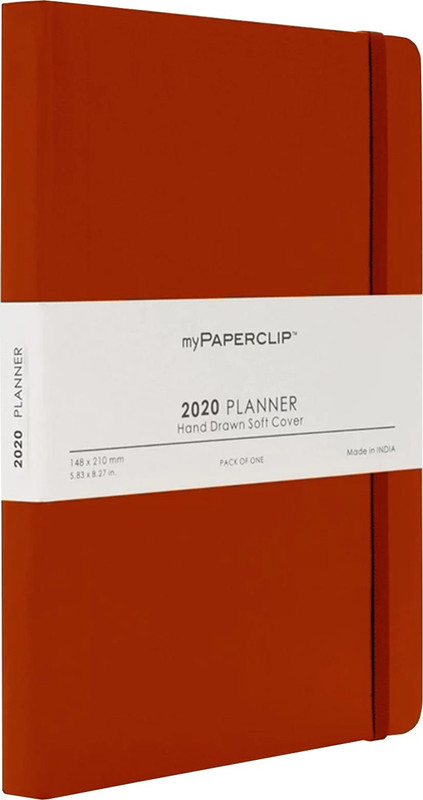 mypaperclip A5 Planner/Organizer(2020 Weekly Planner R2 Hand Drawn - Soft PU Back - 192 Pages, Red)