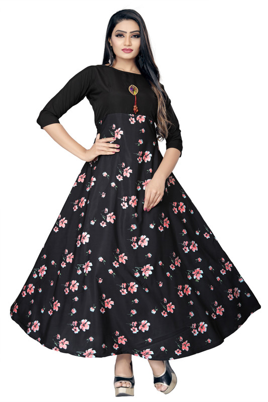 bhavani times Flared/A-line Gown(Multicolor)