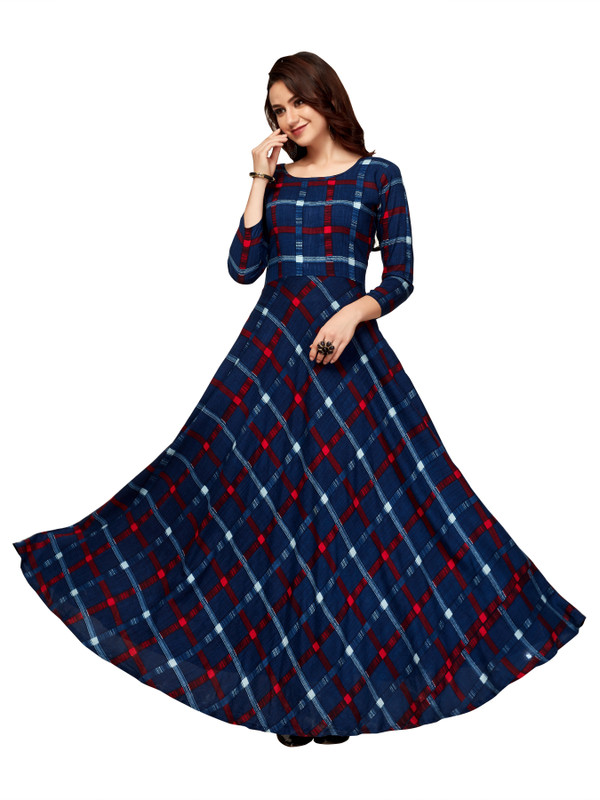 parish enterprises Flared/A-line Gown(Blue)