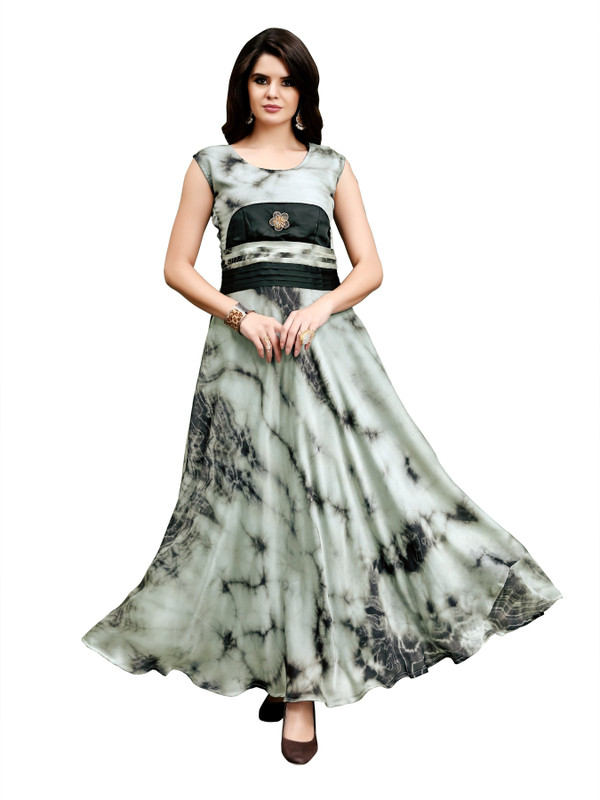 the3536 Flared/A-line Gown(Silver)