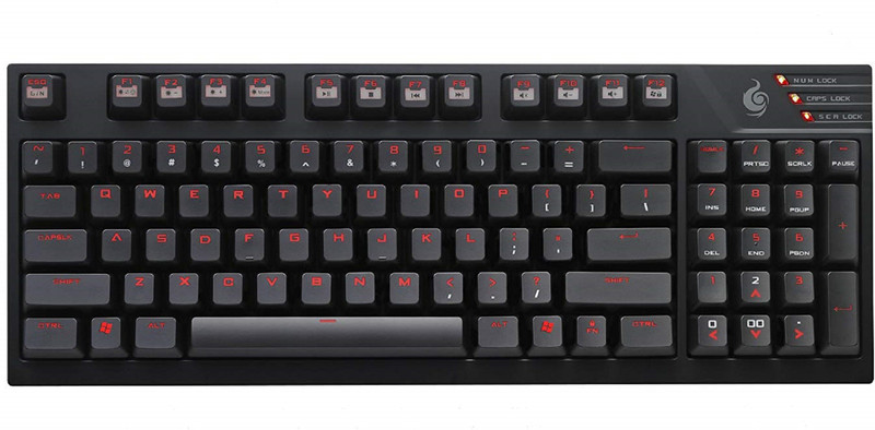 Cooler Master SGK-4020-GKCR1-US Wired USB Gaming Keyboard(Black, Red)