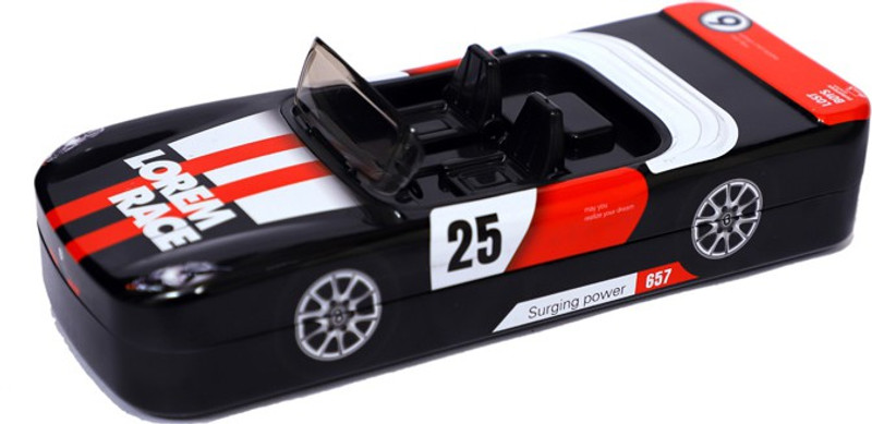 shivaye collection Black Car0019 Cartoon Art Metal Pencil Box(Set of 1, Multicolor)