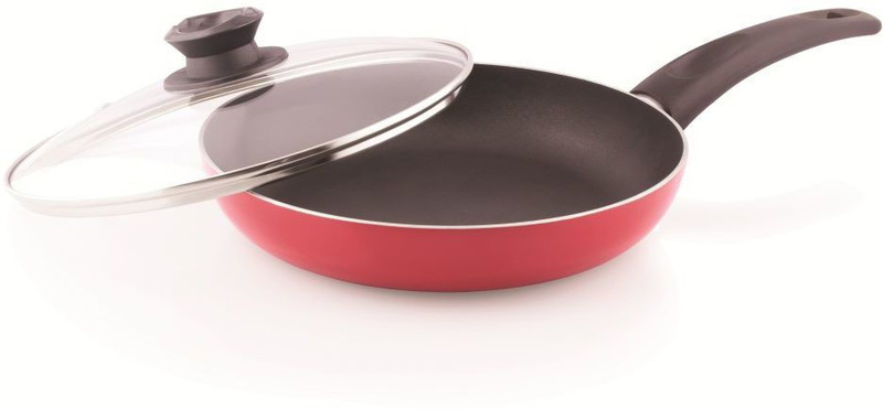 real kitchen REAL KITCHEN Fry Pan 24 cm diameter with Lid(Aluminium, Non-stick, Induction Bottom)