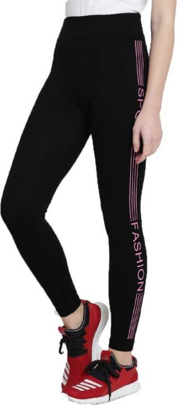 Icable Striped Women Black Tights