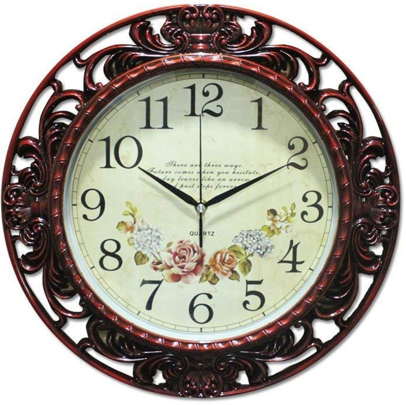 nabhu Analog 40 cm X 40 cm Wall Clock(Multicolor, With Glass)