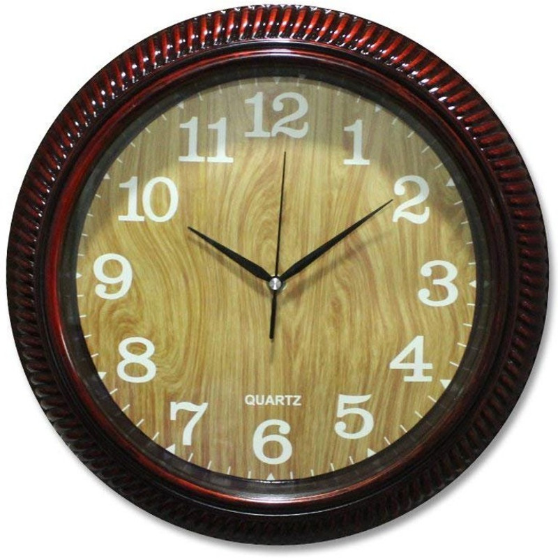 nabhu Analog 40 cm X 40 cm Wall Clock(Multicolor, With Glass)