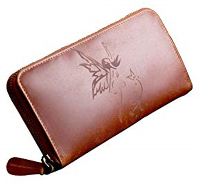 karmanah Women Brown Genuine Leather Wallet(13 Card Slots)