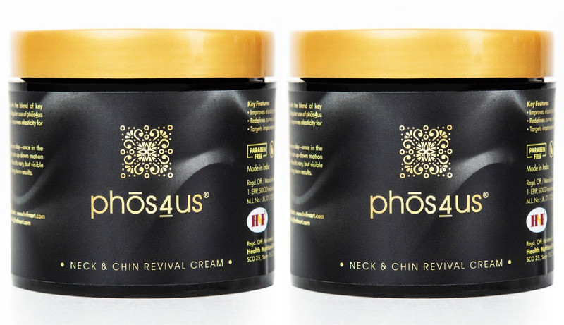 phos4us Neck and Chin Revival (Double Chin ReductionCream , Tightening and Firming) 2x100gm(200 g)