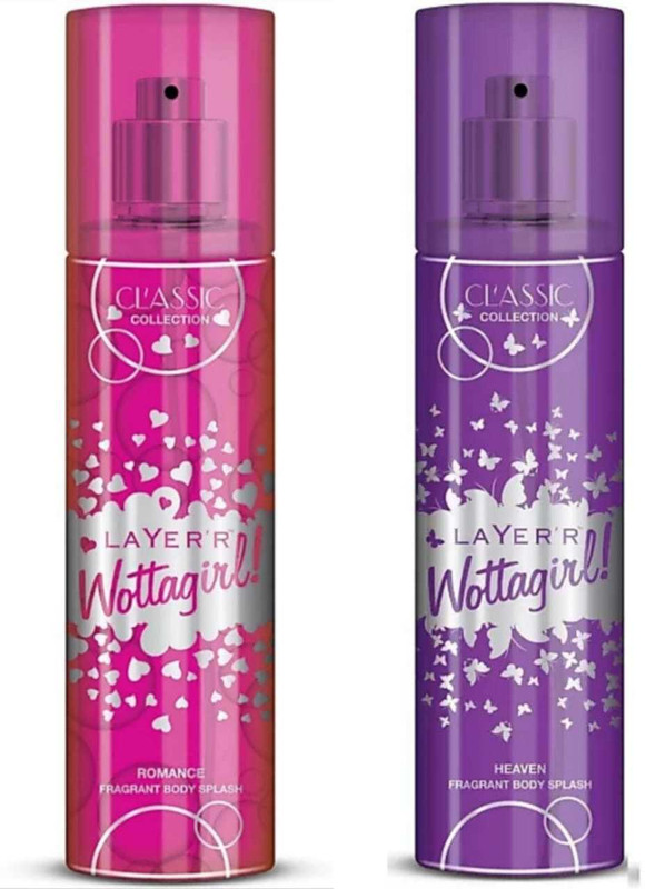 LAYER'R Wottagirl Romance & Pink Angel Combo Body Mist - For Women(270 ml, Pack of 2)