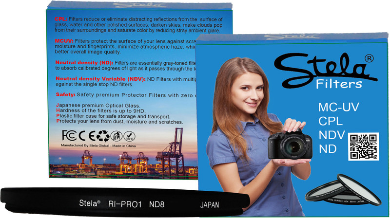 STELA Filter RI-PRO1 ND8 82mm having 82mm filter thread only. Center ND Filter(82 mm)