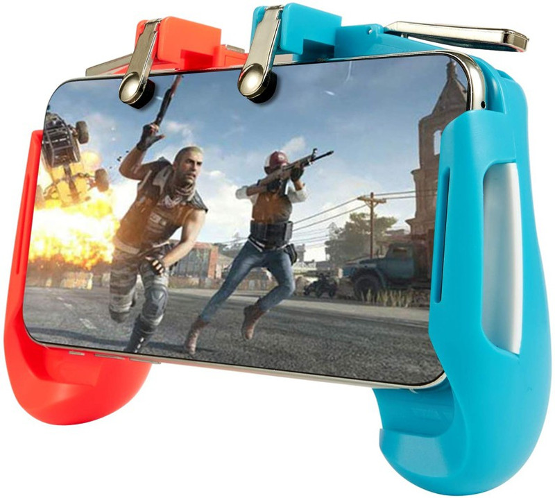 Mobhead Gamepad Gaming Grip Remote Control Compatible Gaming Accessory Kit(Blue&Orange, For Android, iOS)