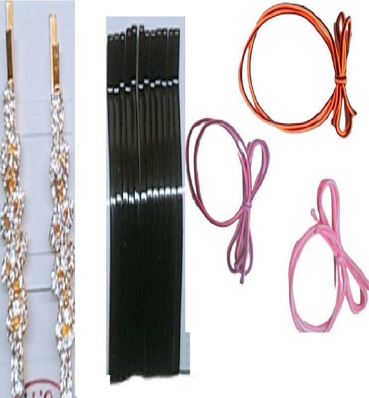 rkdenterprises Bob Pins, Bobby Pins, Side Pins Hair Pin, Rubber Band(Multicolor)