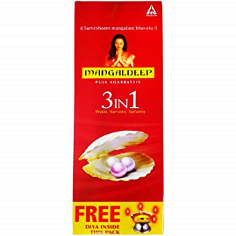 mangaldeep 3in1 puja agarbatti Pratiti sarvatra tathastu Agarbattis(2 Units)