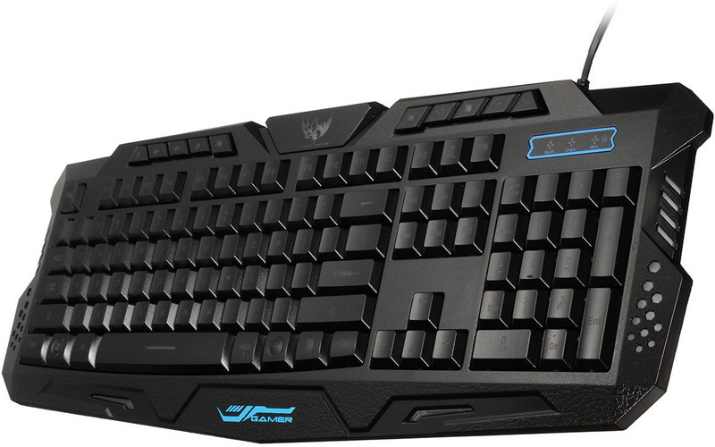 mtqsun keyboard Illuminated LED Backlight Wired USB Gaming Keyboard(Black)