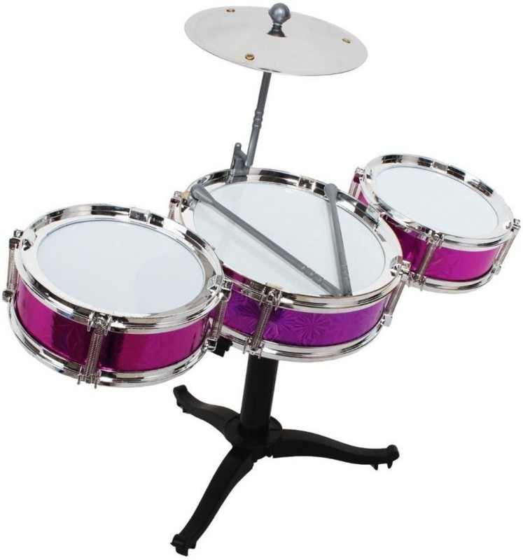 pink kids drum set