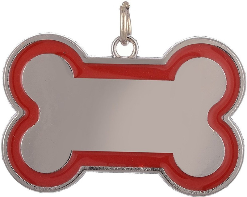 kowshik pet world Alphabet Engraved Dog Collar Charm(red color, Bone)